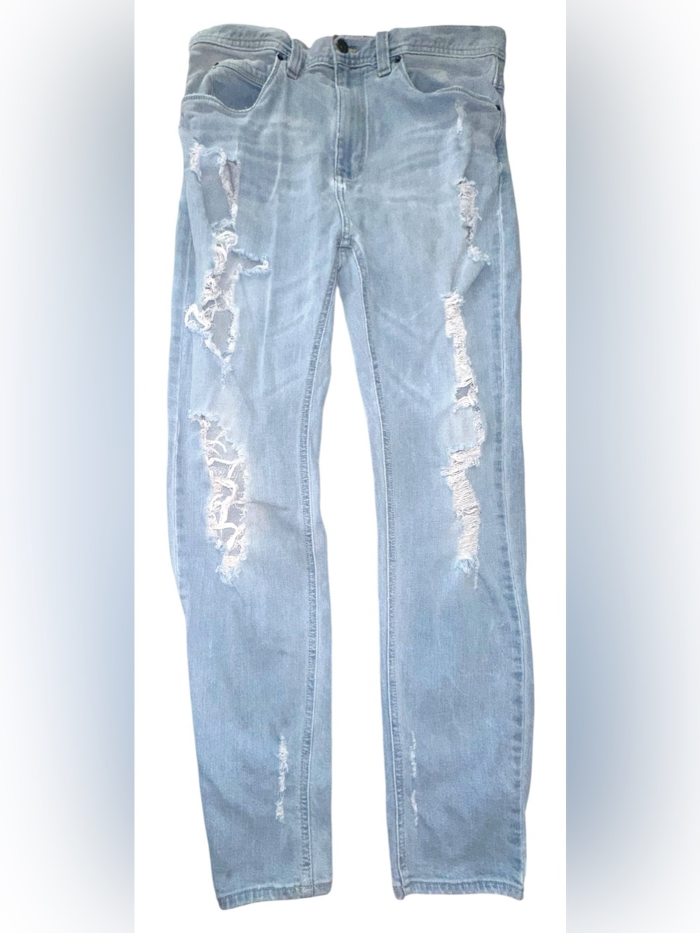 Light Blue Distressed Men’s Jeans
